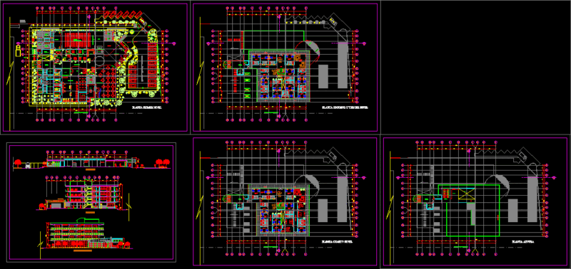 Hotel DWG Block for AutoCAD