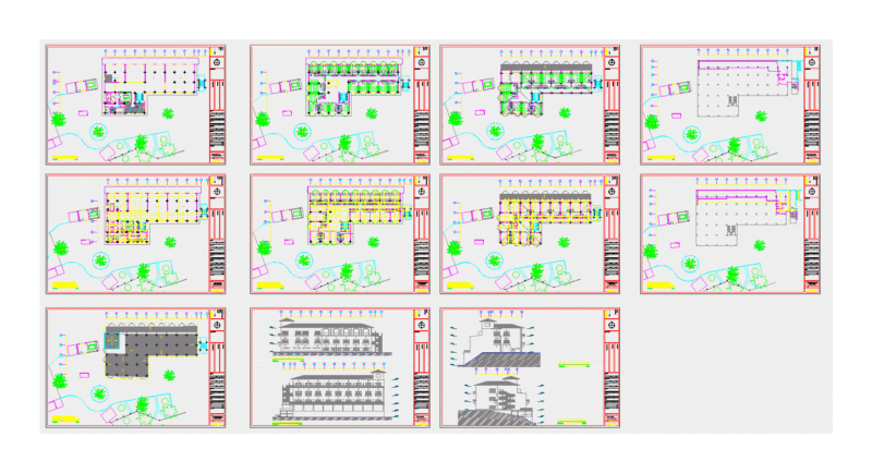 Hotel DWG Block for AutoCAD