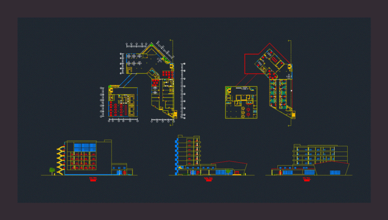 Hotel DWG Block for AutoCAD