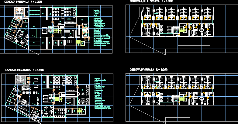 Проект гостиницы dwg