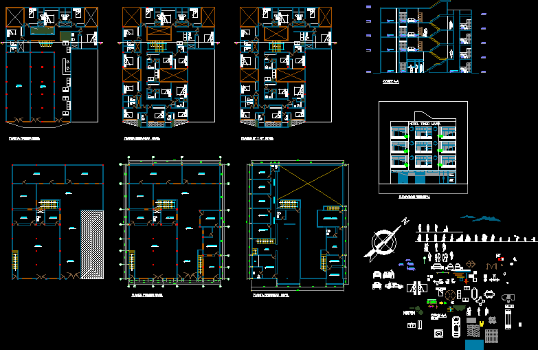 Проект гостиницы dwg