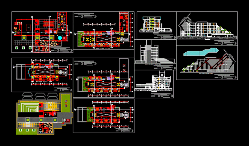 Hotel DWG Block for AutoCAD