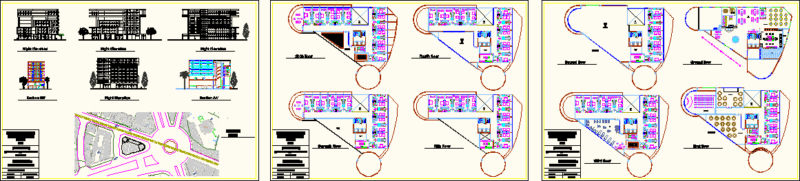 Hotel DWG Block for AutoCAD