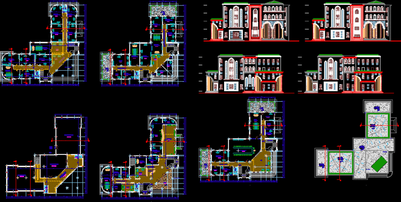 Hotel DWG Block for AutoCAD