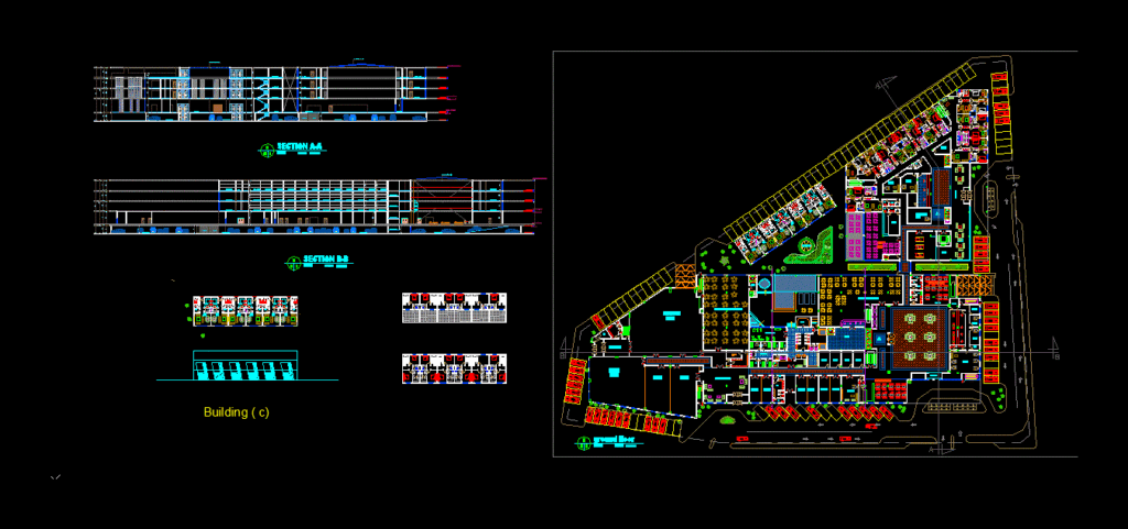 Hotel DWG Block for AutoCAD