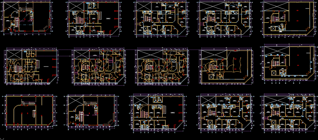 Hotel DWG Block for AutoCAD