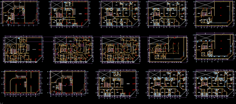 Hotel DWG Block for AutoCAD