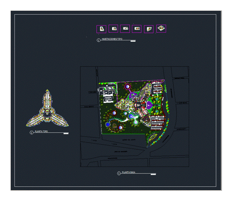 Hotel DWG Block for AutoCAD
