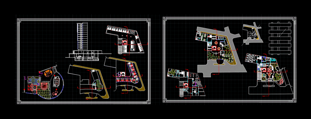 Hotel DWG Block for AutoCAD