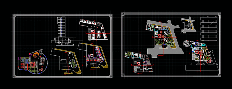 Hotel DWG Block for AutoCAD