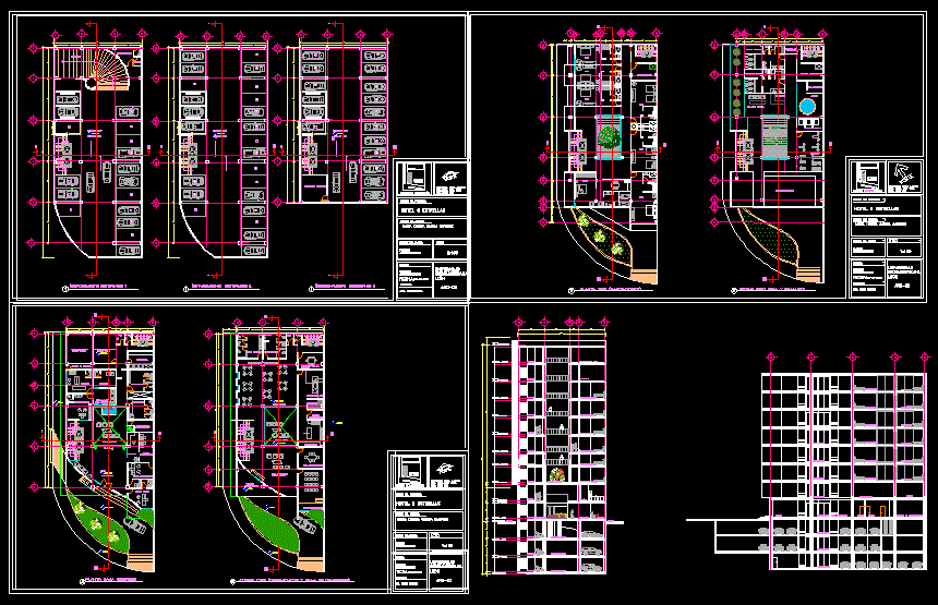 План гостиницы dwg