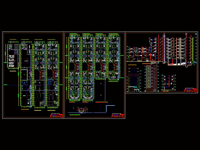 План гостиницы dwg