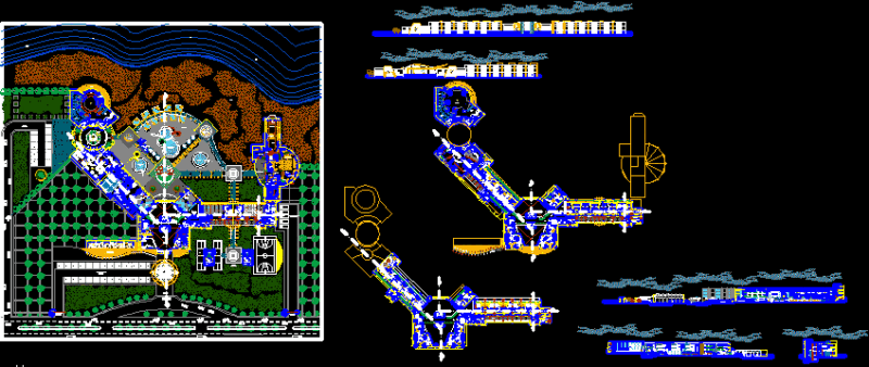 Hotel DWG Section for AutoCAD