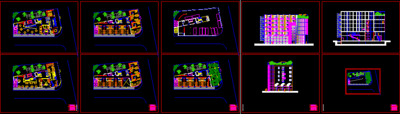 Hotel DWG Section for AutoCAD