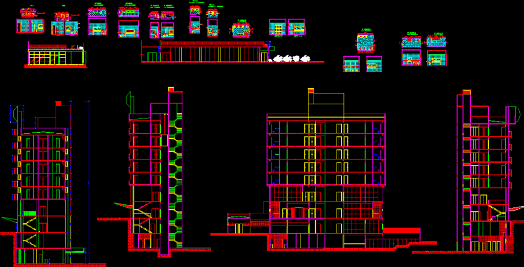Hotel DWG Section for AutoCAD