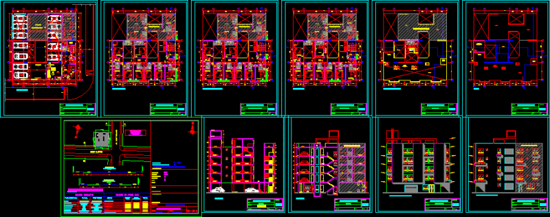 Star Hotel,  Lodging House, Accommodation 2D DWG Plan for AutoCAD
