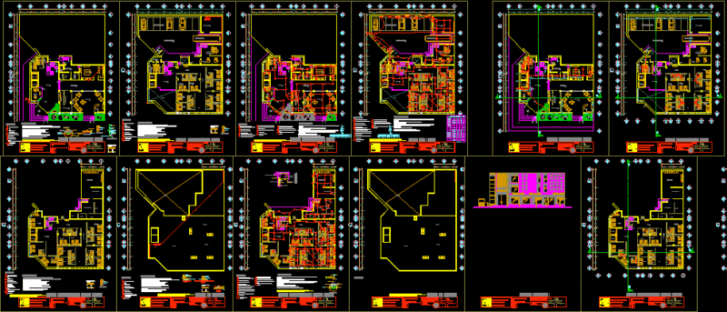 3 Star Hotel 2D DWG Full Project for AutoCAD