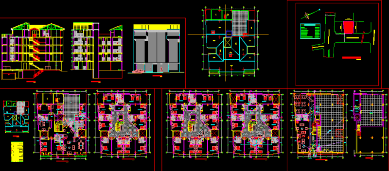 Lodging Hotel, Lodge, Accommodation 2D DWG Plan for AutoCAD