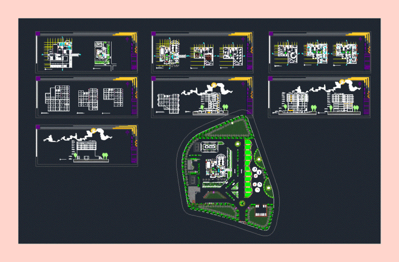 Hotel DWG Section for AutoCAD