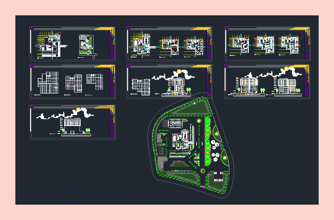 Проект гостиницы dwg