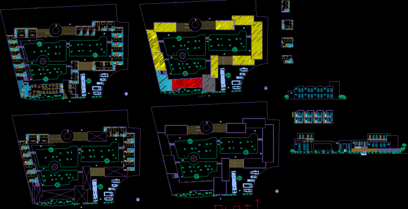 Tourist Inn 2D DWG Design Section for AutoCAD