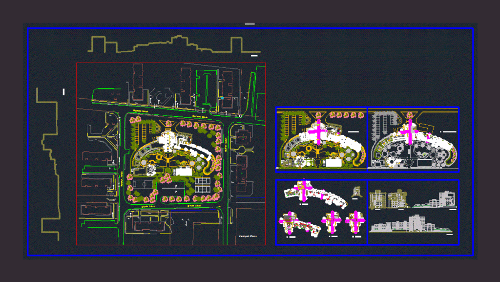 Five Star Hotel with Gym, and Pool 2D DWG Design Full Project for AutoCAD
