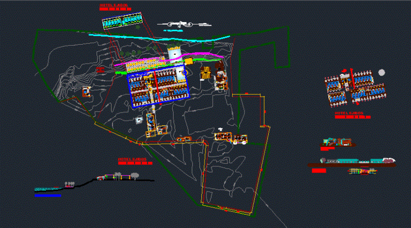Tourist Development 2D DWG Design Plan for AutoCAD