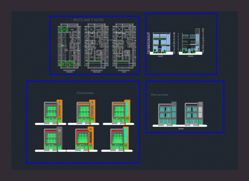 Hotel Restaurant DWG Full Project for AutoCAD
