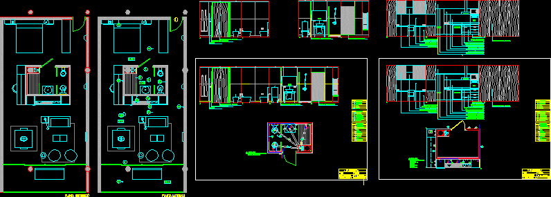Details of Hotel Room 2D DWG Plan for AutoCAD • Designs CAD