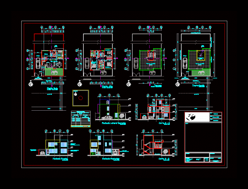 House 150 Sqm DWG Section for AutoCAD