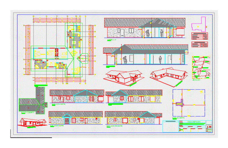 House 187 M2 DWG Section for AutoCAD