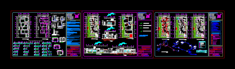 House 1 Level DWG Detail for AutoCAD