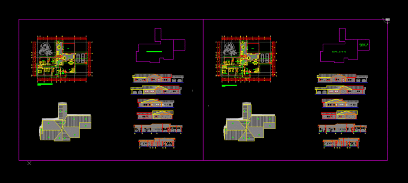 House 260 M2 DWG Block for AutoCAD