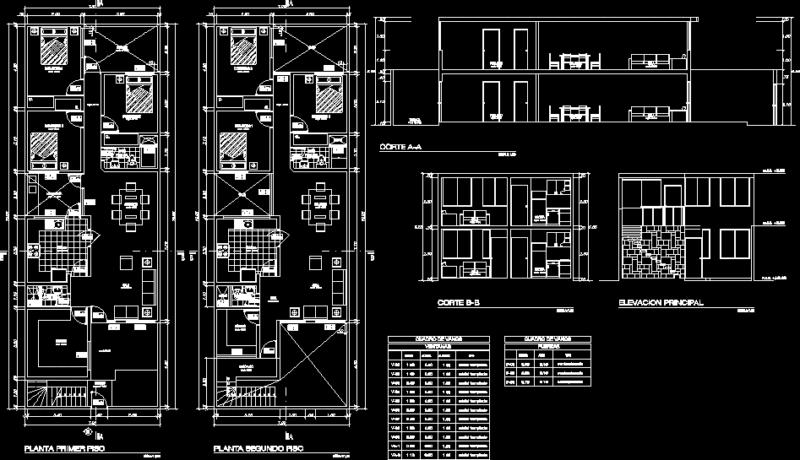 House 2 Floors DWG Block for AutoCAD