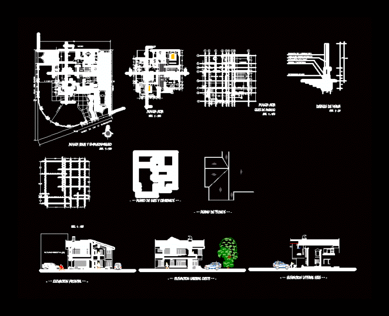 House 2 Floors DWG Detail for AutoCAD