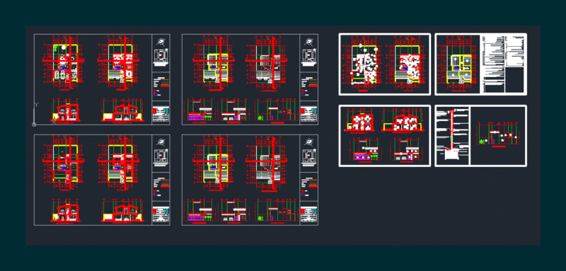 House 2 Floors DWG Section for AutoCAD