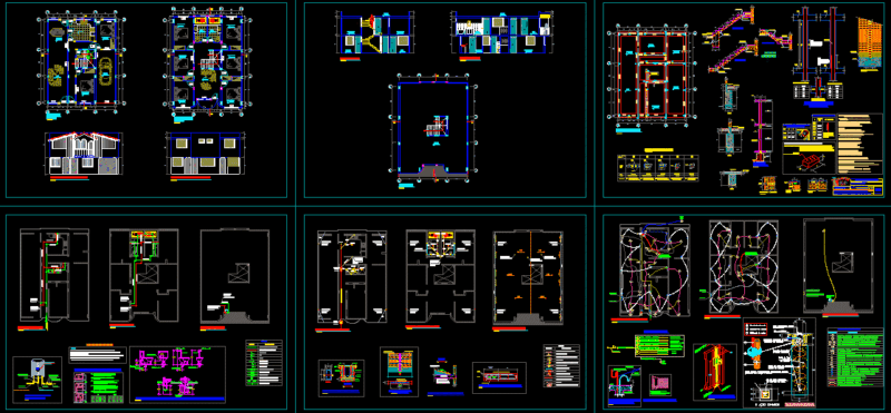 House 2 Levels DWG Block for AutoCAD