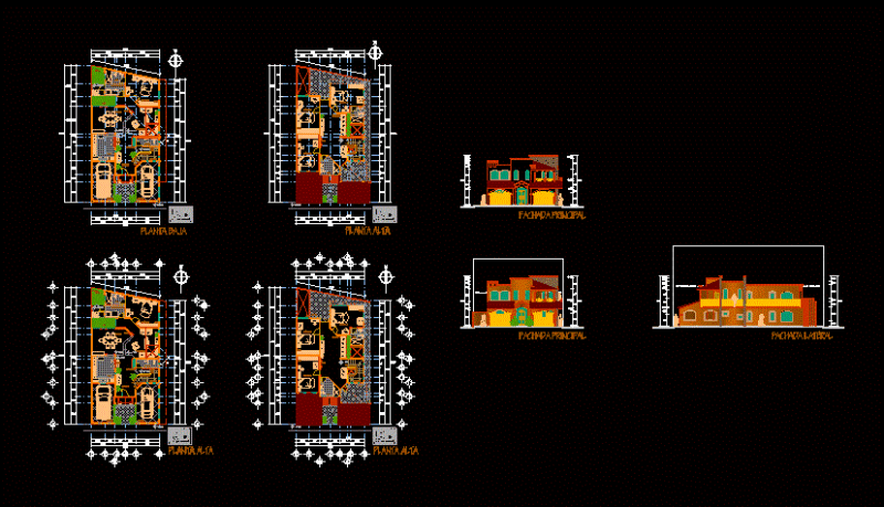 House 2 Levels DWG Section for AutoCAD