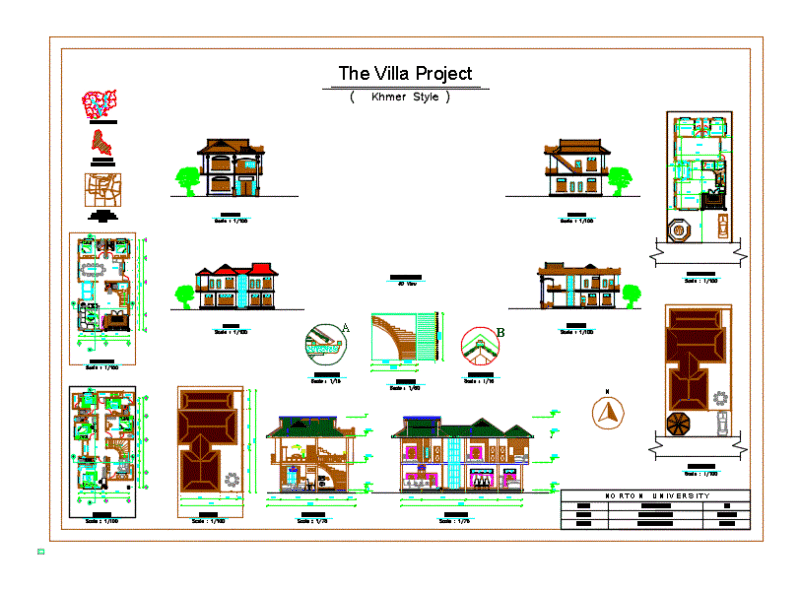 House 2 Levels DWG Section for AutoCAD