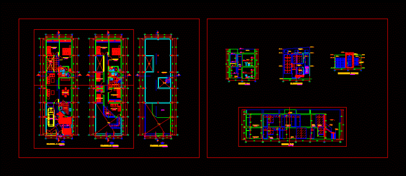 House 2 Levels DWG Section for AutoCAD