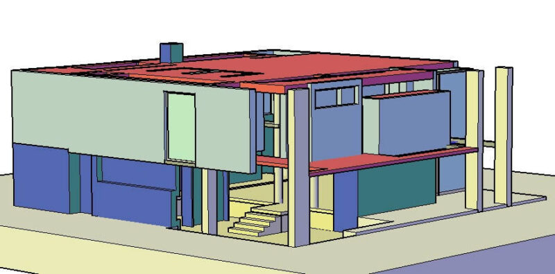 House 2 Peter Eisenman DWG Block for AutoCAD