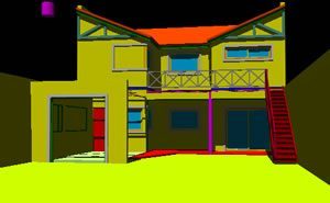 House 3 Bedrooms – 3D DWG Model For AutoCAD