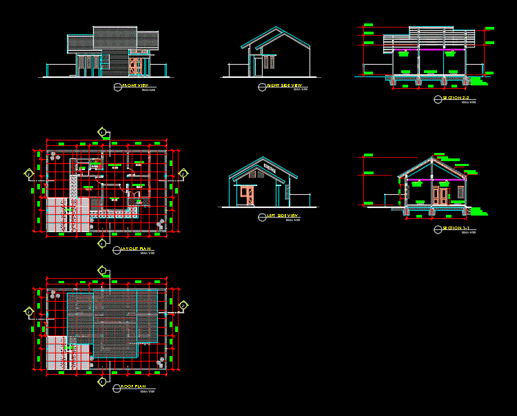 House 3 Bedrooms DWG Section for AutoCAD • Designs CAD