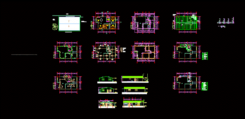 House 3 Bedrooms DWG Section for AutoCAD