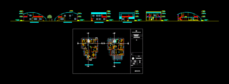 House 3 Bedrooms DWG Section for AutoCAD