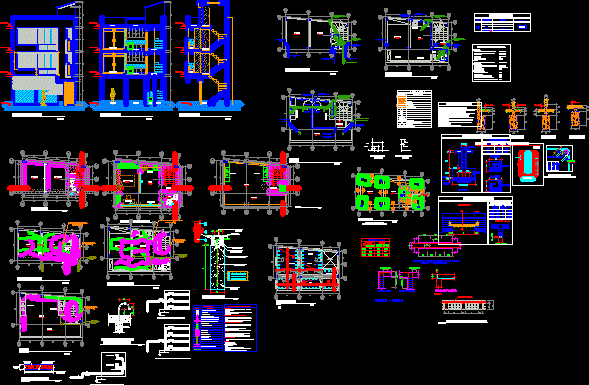 House 3 Levels DWG Block for AutoCAD • Designs CAD