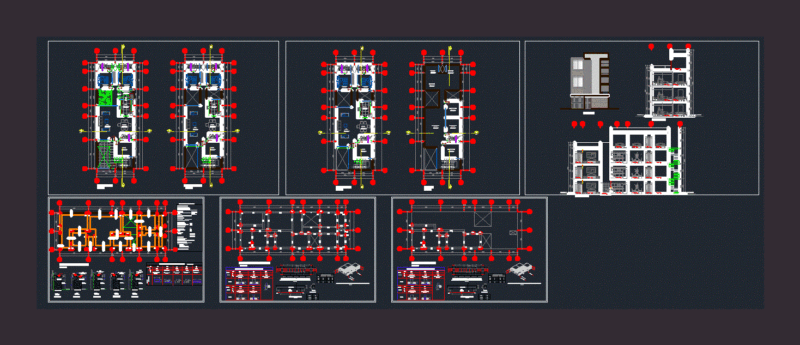 House 3 Levels DWG Full Project for AutoCAD