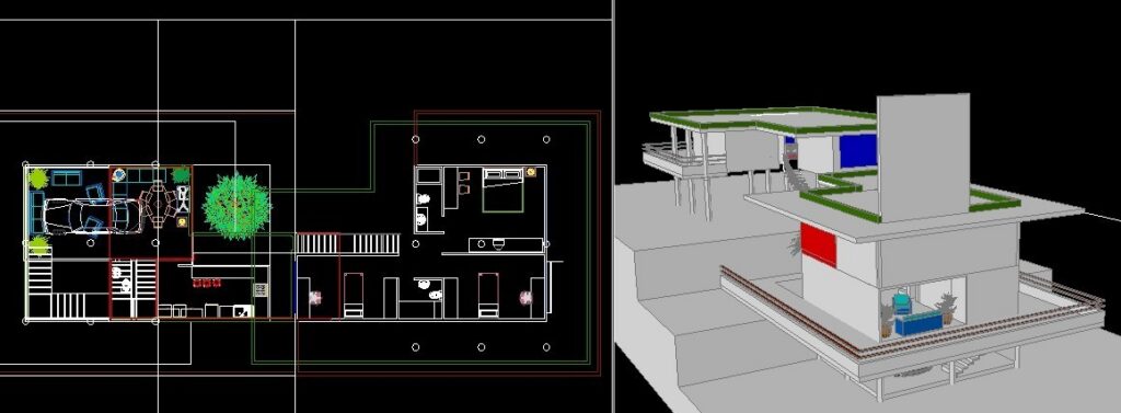 House 3D DWG Model for AutoCAD