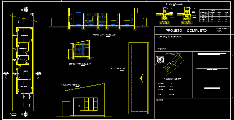House 64m² DWG Detail for AutoCAD