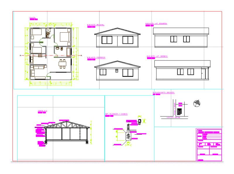 House 80m2 DWG Detail for AutoCAD